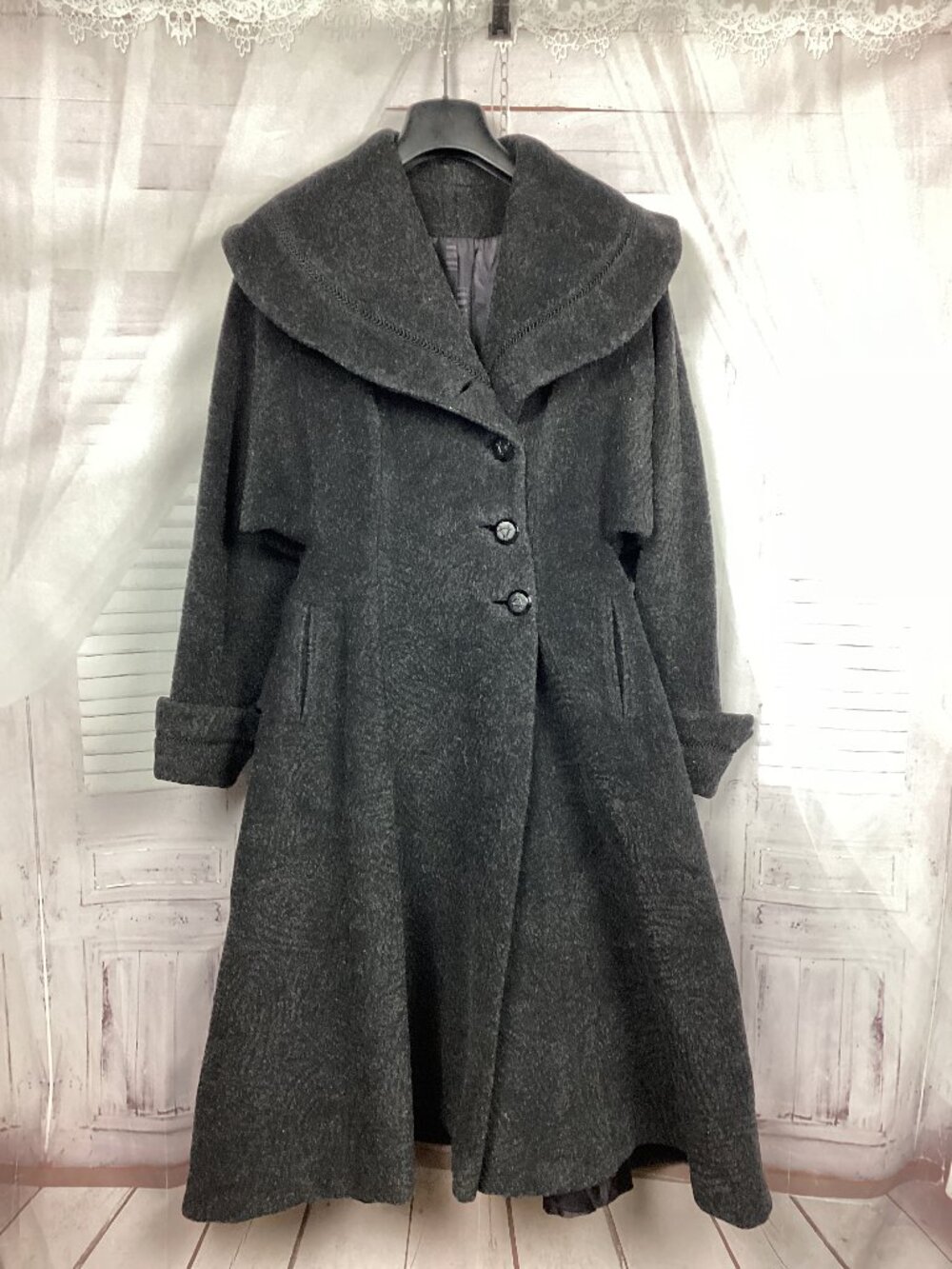 Hillmoor New York Vintage Gray Long Coat S